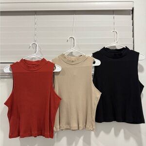 Old Navy Mock Neck Tank Top Bundle Lot of 3